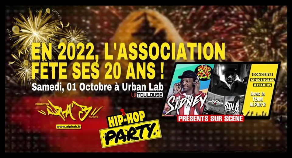 L'affiche de la fête des 20 ans de l'association, le 1er octobre 2022 à l'Urban Lab